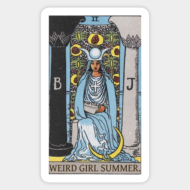 Tarot High Priestess - WEIRD GIRL SUMMER Sticker by ScreamKingsPod